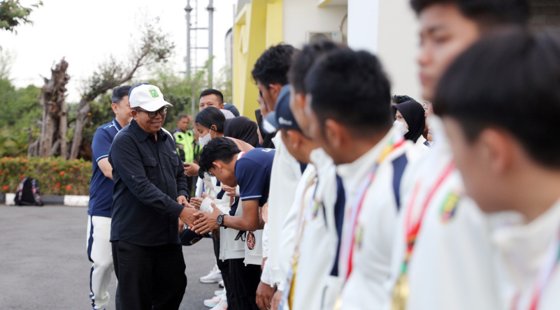 Pertahankan Posisi 10 Besar, Pj Gubernur Lampung Sambut Kontingen PON