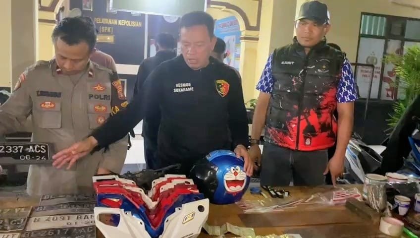 Helm Doraemon Bongkar Sindikat Pemalsuan Motor