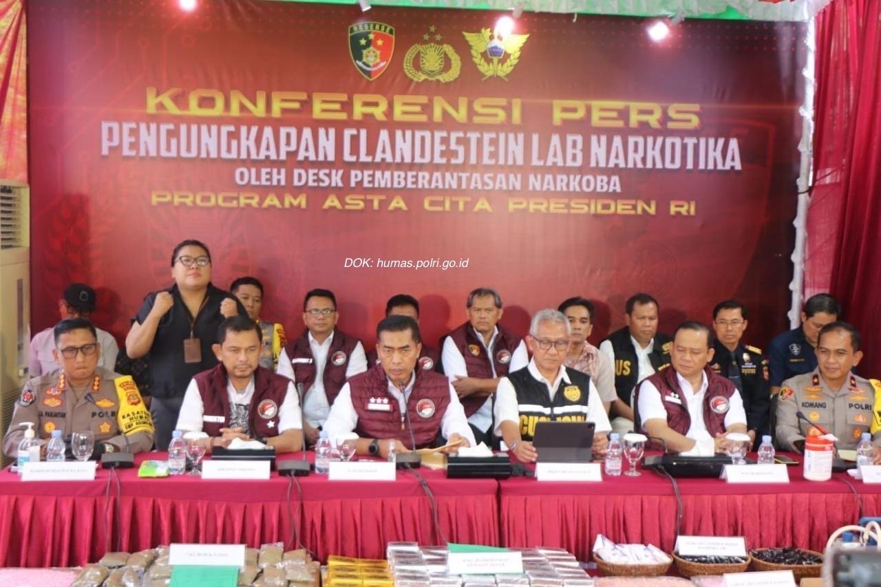 Polri Ungkap Jaringan Clandestine Lab Narkoba Senilai Rp1,5 Triliun di Bali